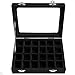 Persdico 24 Gitter Samtglas Schmuck Ring Display Organizer Box Ohrringe Aufbewahrungshalter Schmuck Display Box