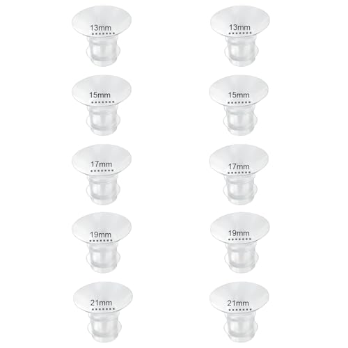 Image of JIMOWANG Flange Inserts 13/15/17/19/21mm 10PC,for Momcozy S12 Pro/S9 Pro/S12/S9 Wearable Breastpump Cup,for Medela/Spectra/Bellaaby/TSRETE 24mm Shields/Flanges,Reduce Tunnel Down to Other Size