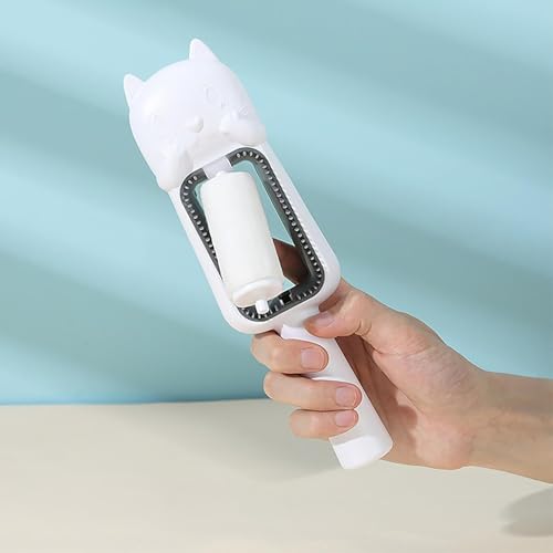 Image of Cat Sticky Brush Dog Hair Clean Tool | Pet Rolling Hair Cleaner Comb | Reusable Efficient Pet Hair Wiper Tool | Cat Grooming Accessory | Hair Removal Brush for Cat, Dog, Pet (1 Pc)