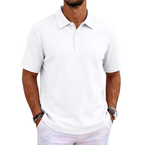 Polo Verano Hombre, Tshirt Casual Gym Slim Fit Basica...