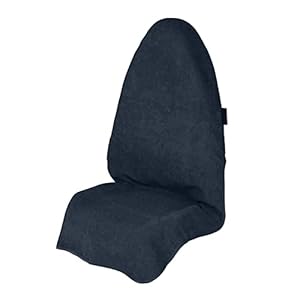 AnJeey Waterproof Car Seat Cover, Universal Front Seat Cover Made of Durable Sweat Towel,Absorbent Sweat, Machine Washable, Non-Slip, Single Car Seat Protector with Elastic Cords for all Car