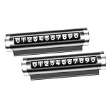 TOGEVAL 2 Stück Temporäres Parkplatzschild Auto mit Drehbarem Nummernfeld Sichtwinkel Kreative Rollfunktion für Einfache Telefonnummernänderung Fahrzeugzubehör für Urbanen Parkbereich