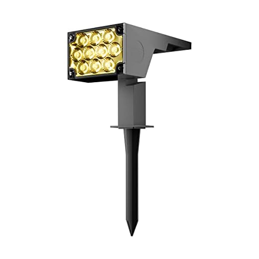 Luminária Spot Solar (2ª Geração) de Longo Alcance Espeto Jardim Externo 12h Refletor Luz Branco Quente Amarelo 3000k LED | 2 Anos Garantia Oversun