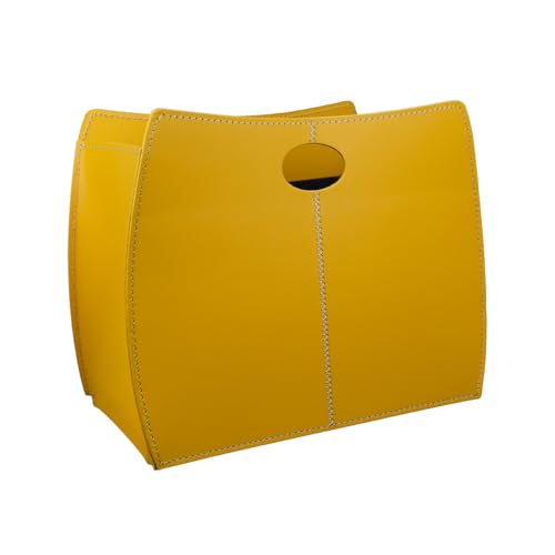 Il portagiornali minimal in cuoio VANDA è un disegno esclusivo LIMAC Design. Questo porta oggetti da terra è realizzato in cuoio rigenerato sia all’esterno che all’interno. E’ un raffinato complemento d’arredo, un’elegante soluzione per sistemare libri e riviste; un porta giornali capiente e maneggevole, dotato di maniglie laterali per una solida presa, pratico da spostare e collocare in un punto strategico della zona living, magari di fianco al divano o alla poltrona preferita.