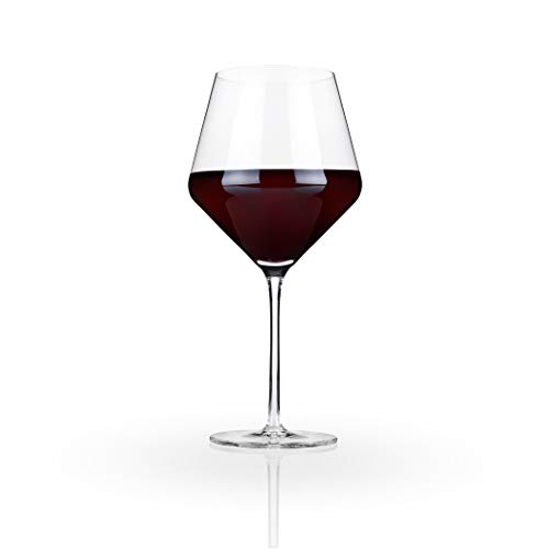 Viski 4532 Crystal Wine Glasses Raye Cocktail Cups, Set of 2, 21 oz