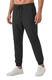 UDILEO Pantaloni Uomo Estivi Leggeri Jogger Sportivi Tasche con Zip Traspiranti Asciugatura Rapida Casual con Elastico in Vita e Coulisse (IT, Testo, Taglia Unica, Regular, Regular, 3XL/4XL, Grigio)