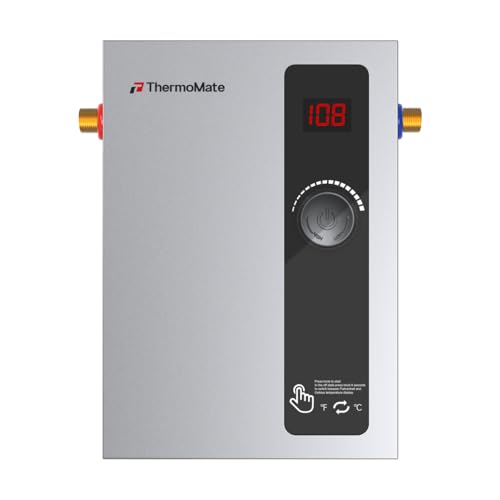 Tankless Water Heater Electric, ThermoMate 8kW at 240 Volt, On Demand Instant Hot Water Heater for Point of Use, Self-Modulating Save Energy, Save Space, 1.56GPM at 35°F Rise
