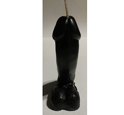 Male Genital Candle 6 Inch Tall Black #TOP3