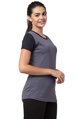 Image of BLUECON Combo Pack Solid Polyester Slim Fit Half Sleeve Women Tshirt /Multicolor Short Sleeve Tshirt for Women Sport Wear