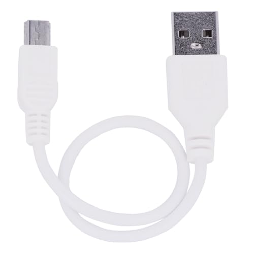 REY Cable Mini USB a USB 2.0, para Carga y Datos, Universal, Gris, 10cm