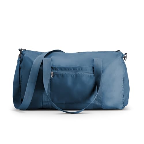Muitomas Borsone Pieghevole Compatto con Tracolla Regolabile, Resistente, 55x27x27 cm, Colore Blu Ottanio