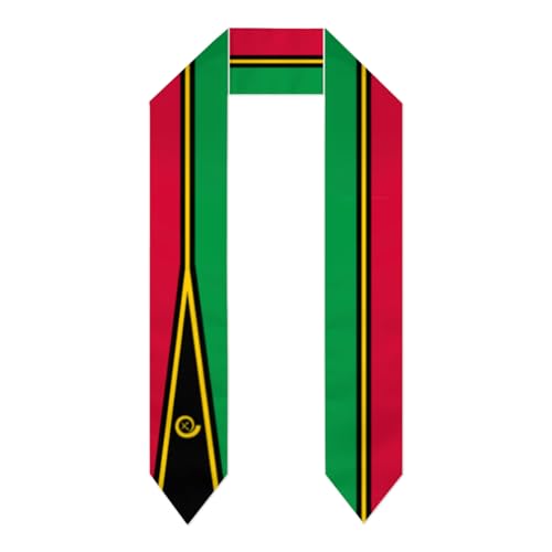 Vintage Vanuatu Vanuatuan Flag Graduation Stole Shawl Sash for Men Women Unisex Adult Double Sided Lightweight Scarf Class of 2025 Graduate Gift for Study Aboard International Students