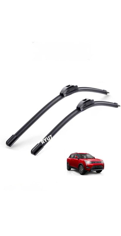 Image of All Season Frameless /Soft Wiper Blades Fits For Mahindra XUV 300 Size-24 inch /600mm+16 inch /400mm(Pack of 2)