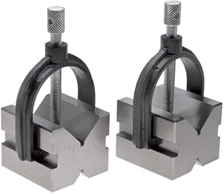 NEW Precision Engineers All Steel Vee Blocks Clamp Set - V Block Matched Pair