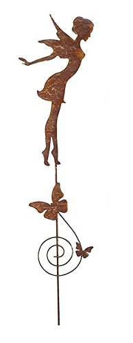 Spina giardino fata 86 cm metallo ruggine