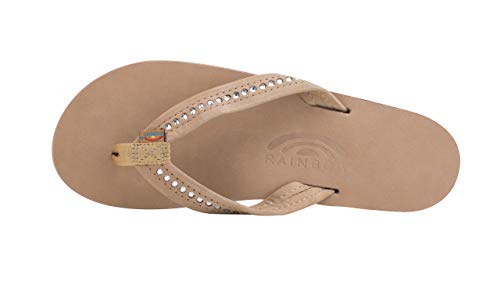 Image of Rainbow Sandals Women's Double Layer Arch Premier Leather w / 3 /4 inch Swarovski Crystal Strap