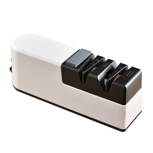Yominerr Afilador de Cuchillos Eléctrico, de Afilado de Cuchillos 5 en 1 con Hoja Recta, para Afilar en Bruto, Reparar y Afilar