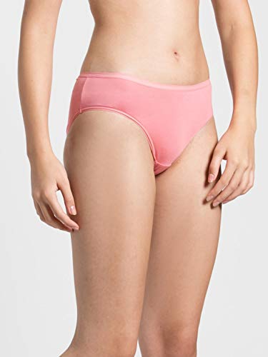 Image of Jockey 1807 Women's High Coverage Micro Modal Elastane Stretch Mid Waist Hipster with Ultrasoft Exposed Waistband