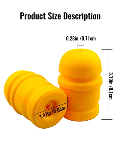 Image of 2Pcs Front Bump Stops Fit for Jeep Wrangler JK 2007-2018 Replace 52060428AB | Upper Suspension Control Arm Jounce Bumpers