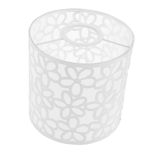 Beaupretty 鉄製彫刻ランプシェード ソケット対応 卓上 フロア用デスクシェード 花柄透かし彫り装飾 高耐久インテリア照明アクセサリー