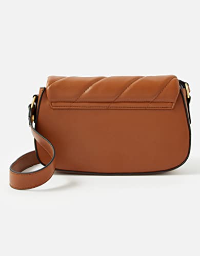 Accessorize London Women's faux Leather Tan Lara Quilted Lock Shoulder Bag 2 31YeqElEtKL. SL500