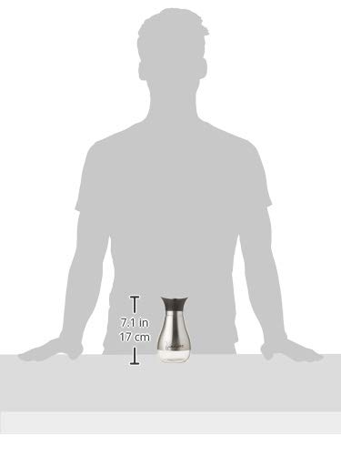 image for Circleware Cafe Contempo Stainless Glass Vinegar Container Bottles Set