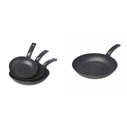 Set 3 Padelle Energy In Alluminio Forgiato – Diametri 20-24-28 Cm, Antiaderente Senza PFOA, Adatte A Induzione E Tutti I Piani Cottura