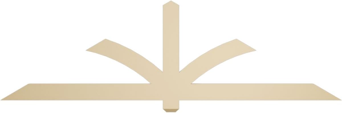 84"W x 24 1/2"H x 2"D x 4"F, 7/12 Pitch, Redmond Signature Urethane Gable Bracket, Primed Tan