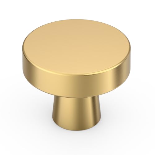 Image of Asidrama 10 Pack Brushed Gold Kitchen Cabinet Knobs Dresser Knobs Drawer Knobs Cabinet Hardware Zinc Knobs for Dresser Drawers 1452