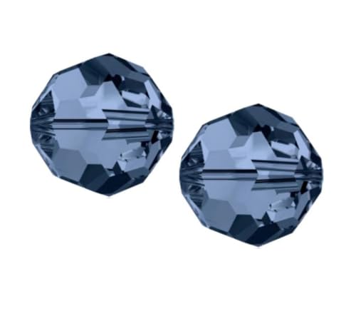 100pcs Adabele Austrian 6mm Faceted Round Crystal Beads Dark Indigo Blue Compatible with Swarovski Crystals for Jewelry Craft Making