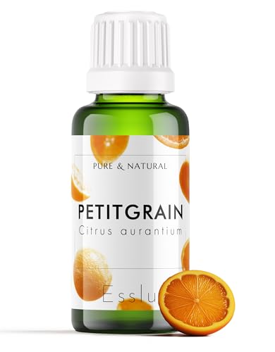 Image of Esslux Petitgrain Essential Oil for Moisturized Skin - Pure Organic Plant Natural Petitgrain Oil for Diffuser Aromatherapy Sharper Focus & Healthier Skin - 120 ML