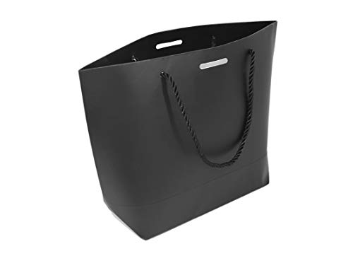 Huaprint Gift Bags With Handles,Party Favor Bags With Bow Ribbon,12Pcs Black Paper Bags For Birthday Wedding Bridesmaid Present Celebration Holiday #TOP5
