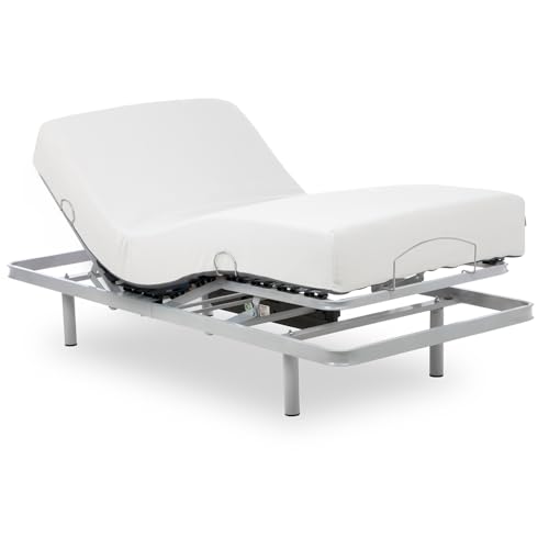 Geriafy – Pack Cama Articulada Reforzada con colchón viscoelástico de 20 cm Tencel | Tejido fresco y suave (90x190 cm, Mando inalámbrico)