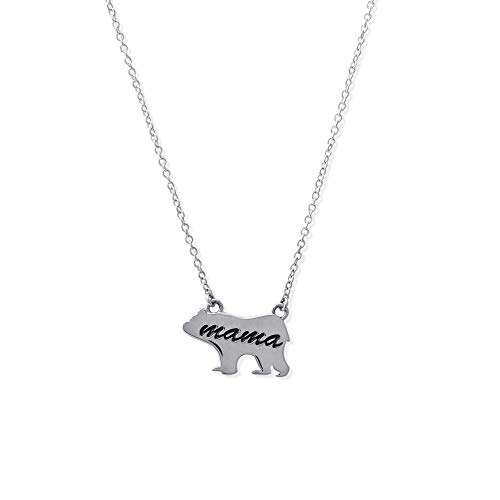 Boma Jewelry Sterling Silver Mama Bear Necklace, 18 Inches