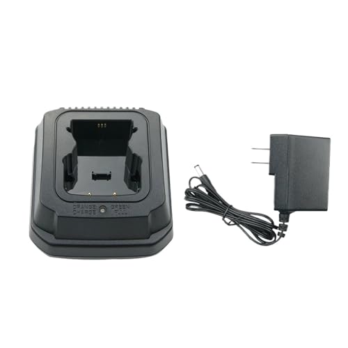Juego de Base de Cargador de batería rápido de Escritorio, Compatible con Sepura, Serie Walkie Talkie STP8000(US Plug)