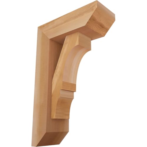 5 1/2"W x 14"D x 22"H Balboa Slat Smooth Bracket w/Offset Brace, Western Red Cedar