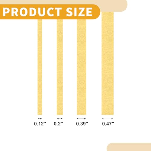 Image of 4 Pcs Painters Tape Masking Master Tape Easy Removal Yellow 0.3cm /0.5cm /1.0cm /1.2cm x 50m