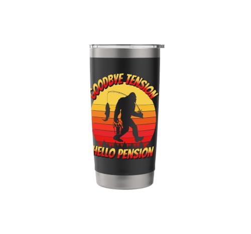 Goodbye Tension Hello Pension - Retraite - Funny Bigfoot Gobelet isotherme en acier inoxydable double paroi – vue 3