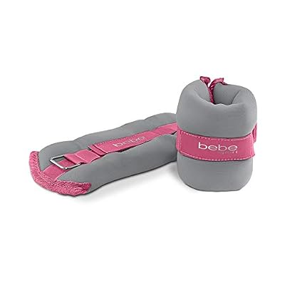 Bebe Ankle and Wrist Weights for Women | Adjustable Ankle Weights with Straps | Workout Equipment for Arm and Leg | 1 Pair of Ankle Weights 2 lbs or 5 lbs
