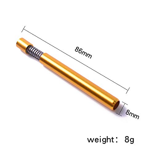 ZEWAN 4pcs Smoking Metal Pipe One Hitter Bat Spring Loaded Ash Ejector 82mm Aluminum Smoking Pipe Cigarette Dugout Pipes Tobacco (Black+silver+blue+green)