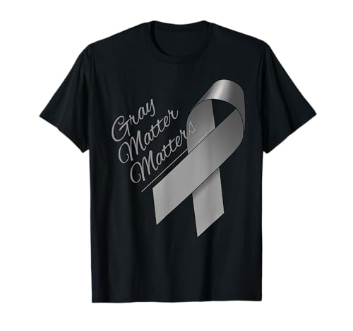 Brain Tumor awareness Grey Ribbon T-Shirt