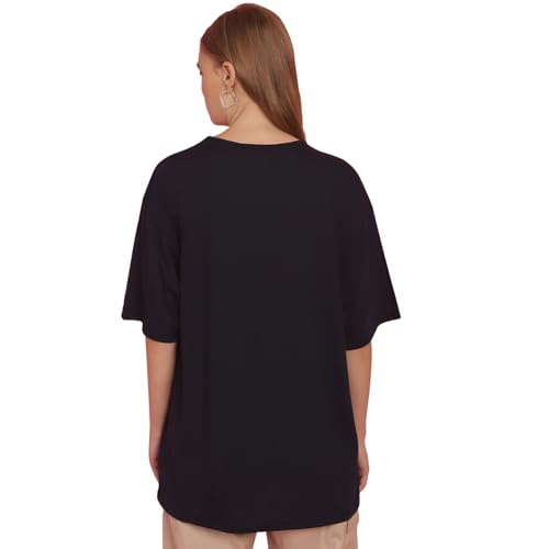 Image of Mack Jonney Printed Round Neck Cotton Regular Fit Oversize Half Sleeves Tshirt for Women(Pack of 3)-MACK631093