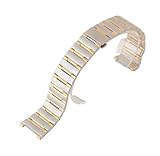 Type de fermoir : acier XYTLGOVDN Compatible avec le Bracelet de montre Omega Constellation, en argent, boucle pliable, 16mm x 11mm, 22mm 14mm(Silver gold,22-14mm)