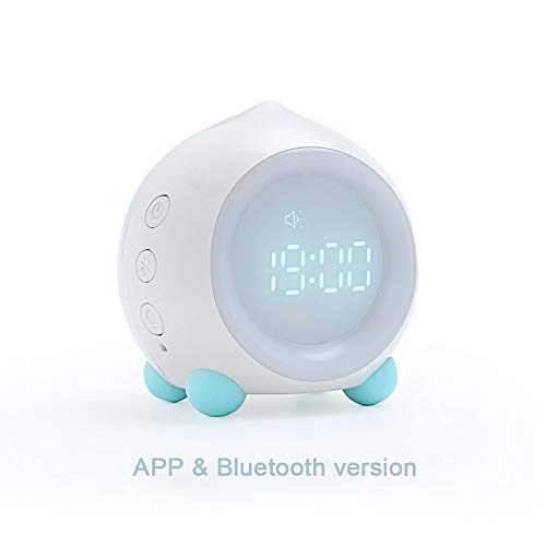 Digital Alarm Clock,Smart Alarm Clock Child Cartoon Mini Program Bluetooth Speaker Thermometer LED