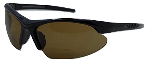 Image of In Style Eyes Blazin Maui Polarized Wrap Bifocal Sunglasses - UV400 Nearly Invisible Line Sport Readers for Men & Women