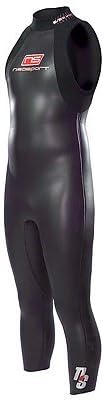 NeoSport 5/3mm Mens Triathlon Sleeveless John Wetsuit Tri Suit Full Suit Triathlete Swimming Diving, Large