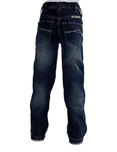 B. Tuff Western Jeans Boys Iron Bootcut Button 10 Reg Dark Wash BJIRON3