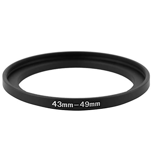 Dewedrt 43mm to 49mm Metal Step Up Filter Ring Adapter for Camera