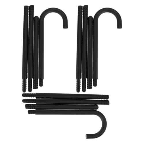 Angoily Lot de 3 Bâtons Noirs en Plastique Légers, Accessoires Classiques pour Déguisement et Performances Scéniques Lors de Fêtes et Carnavals