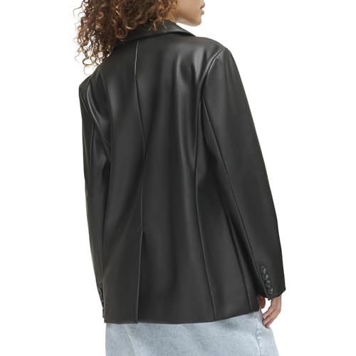 Levi's Women's Faux Leather Single Breasted Blazer3